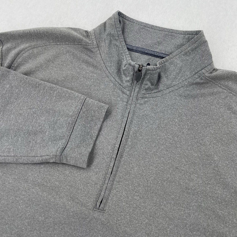 Johnnie-O Quarter Zip Mens L Gray Performance Shady Oaks Golf Pullover